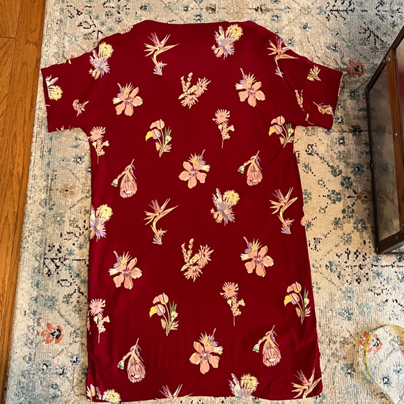 Madewell Red Tropical Print Floral Dress Medium - Picture 10 of 15